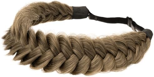 Synthetic Hair Braided Headband Classic Wide Strands Wedding Disorderly Fluffy Braids Wig Band Women Beauty Accessory - Image 3