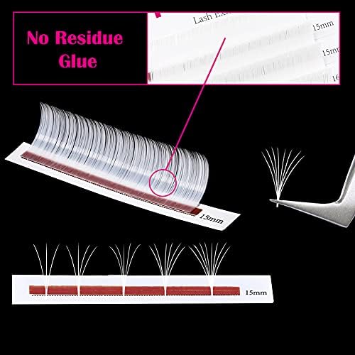 Eyelash Extension 0.07 Colored Easy Fan Lashes White D Curl Self Fanning Lashes Colored(White 0.07D, 15-20mm) - Image 4