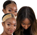 MILANO COLLECTION Wigrip, Premium Lace Wig Band for Women, Fully Adjustable & Reinforced Lace Wig Grip Band by Hairline, Comfortable and Secure Glueless Velvet Headband, Chocolate Brown & Nude by MILANOCOLLECTION