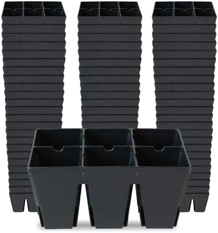 Epic Gardening 6-Cell Seed Starter Tray - 48 Trays - Black by EpicGardening