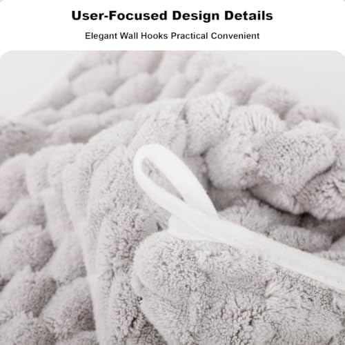 Cloud Velvet Hand Towels 3-Pack 14"x29.6" - Ultra Soft Microfiber Washcloths Set for Bathroom, Quick Dry Face & Hair Towels for Gym Spa - Image 5