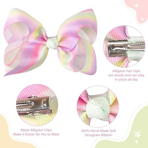 CÉLLOT 40Pcs 4.5 Inch Hair Bow for Girls Toddler Hair Accessories in Pairs - Image 3