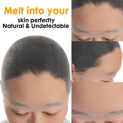 BEEOS Nude SKINLIKE HD Wig Cap, 24 Pieces Invisible and Sheer Breathable Ultra-thin Stretchy Stocking Caps for Lace Front Wigs, Bald Cap for Women - Image 3