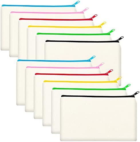 Legigo Blank Canvas Bags Zipper Pouch Makeup Bags Pencil Pouch Bulk by Legigo
