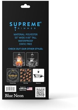 Supreme Trimmer Premium Waterproof Professional Barber Cape Blue Neon - Image 6