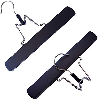 2 Pcs Hair Extensions Hanger, Wooden Wig Storage Hair Hanger with Anti-Slip for Wigs (Black) by YANTAISIYU