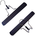 2 Pcs Hair Extensions Hanger, Wooden Wig Storage Hair Hanger with Anti-Slip for Wigs (Black) by YANTAISIYU