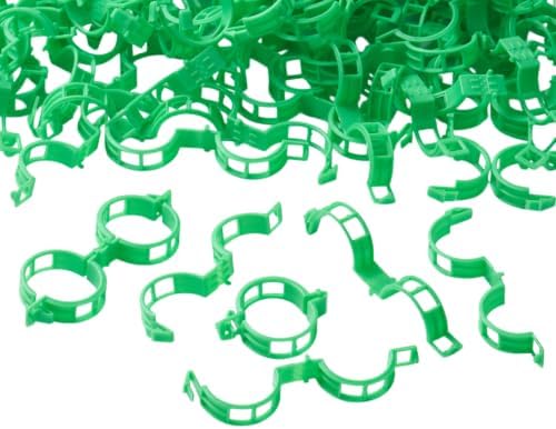 Plant Support Clips,Plastic Clips for Securing Plants,Tomato Vine Clips,Plant Fixing Clips,Garden Clips for Climbing Plants,Grape and Vine Vegetables (300, Light Green) by Unknown