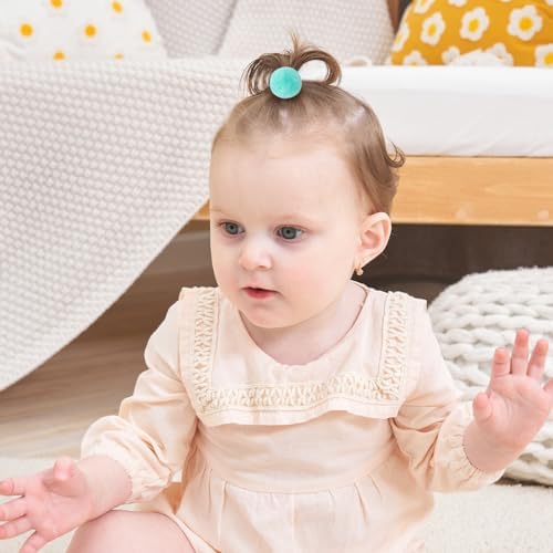 choicbaby 40pcs Pom Pom Hair Ties Elastic Rubber Bands for Baby Girls - Image 6
