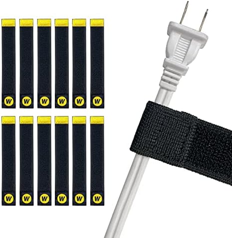 Selfie Straps by Wrap-It Storage - 6-inch (12-Pack) Black by Wrap-ItStorage