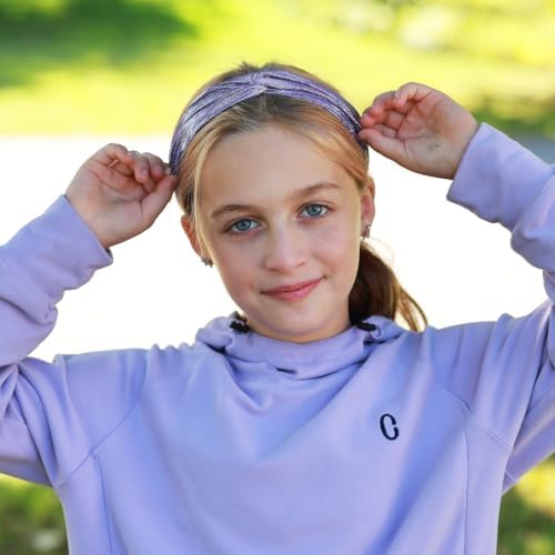 FROG SAC 6 Mermaid Knotted Headbands For Girls, Little Girl Glitter Head Bands, Kids Knot Headwraps, Criss Cross Tie Dye Hair Accessories, Rainbow Turban Hair Bands (Solid Glitter) - Image 6