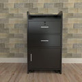 Barber Hair Styling Station, Black, Wall Mount by Volowoo