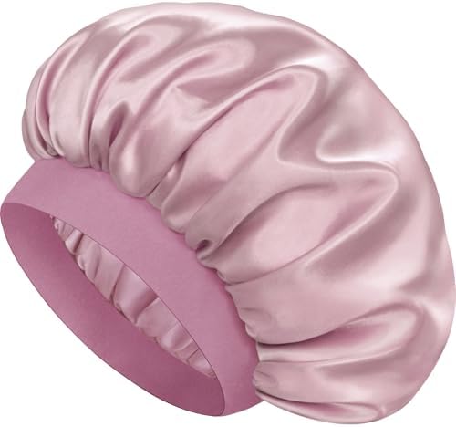 Satin Silk Bonnet for Hair, Double Layer Sleep Cap for Men & Women by Doitory