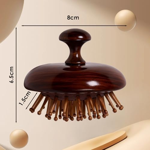 Wooden Scalp Massager for Hair Growth, Easy-Grip Handheld Brush for Dandruff Removal & Stress Relief, Anti-Static Portable Hairbrush with Gift Box, Travel & Home Use, Pet Friendly - Image 5