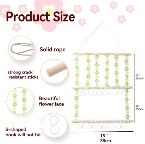 Headband Holder Hair Bow Organizer for Girls Green - Image 2