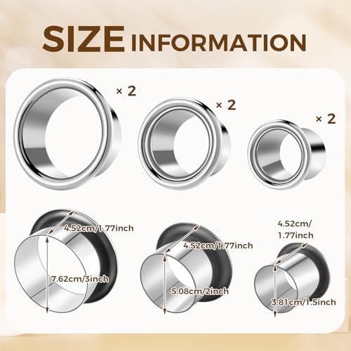 MorningRo 6 Pcs Stainless Steel Hair Tool Organizer 3.0 2.0 1.5 - Image 2