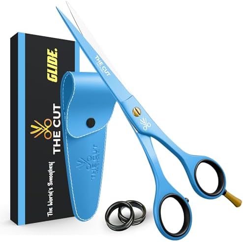 The Cut Factory- 6.5” Professional Hair Scissors - High Carbon 420 Stainless Steel Hair Cutting Scissors, Ultra-Sharp Barber Shears for Salon & Home (Blue) by THECUT-FACTORY-