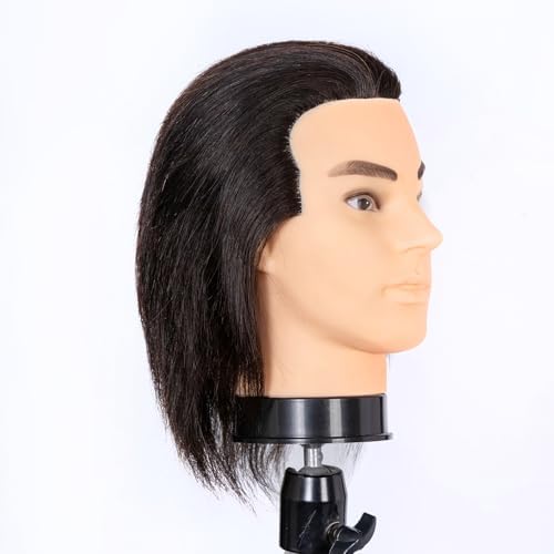 Male Mannequin Head 100% Human Hair Mannequin Head - Image 3