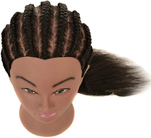 Real 100% Human Hair Mannequin Head with Stand for Hairdresser Practice Braiding Styling Cosmetology Manikin Doll Training Head - Image 2