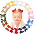 20PCS 3'' Hair Bows for Girls Toddlers, Grosgrain Ribbon Hair Bows with Alligator Clips, Toddler Hair Accessories for Toddlers Baby Girls Kids Teens (10 Colors in Pairs) by YHXXYLEN
