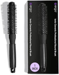 ERGO Ceramic Ionic Round Brush for Blow Out - Salon Quality Hair Brushes for Women - Roller Brush for Blow Drying, Wet and Dry Hair Styling, Volumizing Hair Care - ER25: 1" by ergo