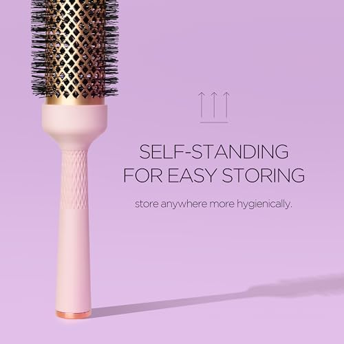 Magic Curling Round Brush (Wavy 1.7 Inch), Non-electronic, Self-Standing Round Quick Styling Brush, Great Blowout, Ceramic Coated/Ionic Thermal Barrel, Blowout Volume, Wave Styler - Image 4