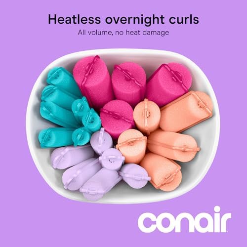 Conair Hair Rollers for Heatless Curls Overnight, Snap Closures, 48 Count - Image 2