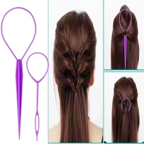ZVOREI 8PS Comb Hair Brushes Set, Purple - Image 2