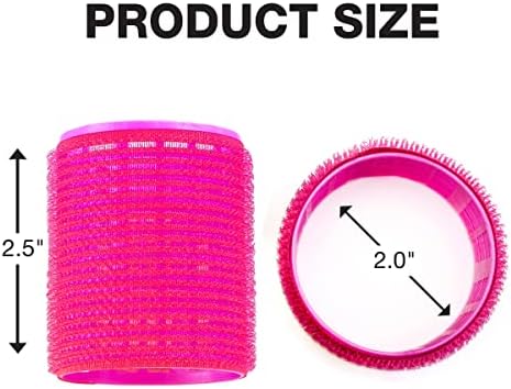 Conair Heatless Curls - Extra Large Hair Rollers - heatless overnight curlers for long lengths - volumized waves - Hot Pink - 9 Count w/storage case - Image 6