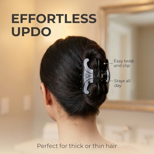 Hair Accessories Set for Women Claw Clips, Bobby Pins and Elastic Hair Ties - Image 5
