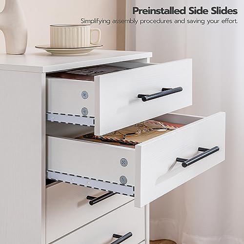 HOOBRO 7-Drawer File Cabinet, Wooden Office Cabinet with Drawers, Mobile Storage Filing Drawer for Home Office, Study, Easy Assembly, White WT07WJ01 - Image 7