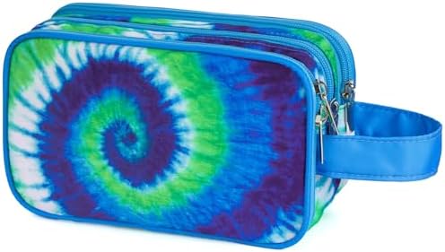 Tie Dye Toiletry Bag for Girls, Travel Toiletry Bag for Teen Girls Cosmetic Bag Makeup Bag Waterproof Hanging Wash Bag Toiletries, Blue by Vipdeal