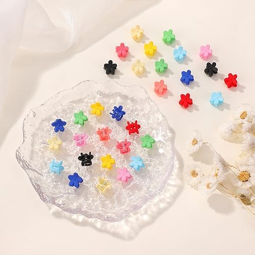 128PCS Baby Girls Mini Hair Claw Clips Flower Hair Hair Accessories Barrattes for School Girls Kids Teens - Image 5