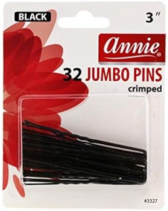 Annie 3" Jumbo Hair Pins - 32 Count (Black) by AnnieInternational