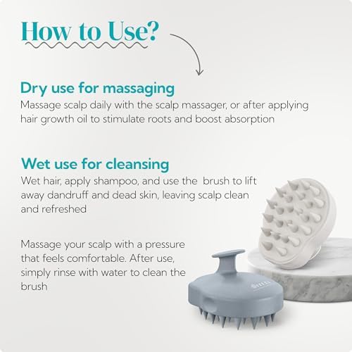 HEETA 2-Pack Large Scalp Massager Scrubber Shampoo Brush for Hair Growth - Image 5