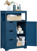 Yaheetech Small Bathroom Storage Cabinet with 3 Drawers, Navy Blue by Yaheetech