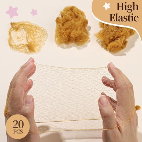 FANDAMEI Hair Net for Kids, Invisible Hair Nets 20PCS with 40PCS U Shaped Bobby Pins, 30cm Hair Nets for Buns, Bun Hair Nets for Ballet Girls Hair Accessories Set for Women, Girls-Light Brown - Image 7