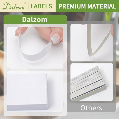 Dalzom® 300Pcs 4" Plant Labels with Marker Pen, Waterproof Plastic Plant Tags for Outdoor Seedlings Vegetable Garden Signs Markers Label Stakes (Multicolor) - Image 5