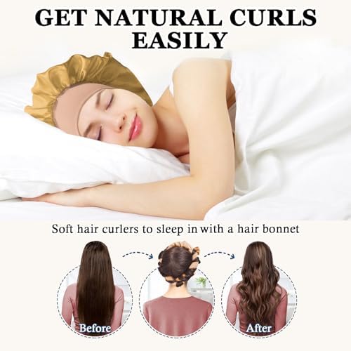 Gwabee Velvet Heatless Curls Overnight Hair Curlers to Sleep In - Image 2