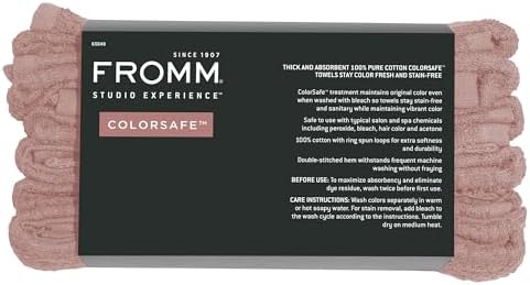 Fromm ColorSafe 100% Cotton Bleach Proof Salon Hair Towels for Hairstylists, Barbers, Spa, Gym in Terracotta, 16" by 29", 6 count Absorbent Stain Resistant Towels for Drying Curly, Long, Wavy Hair - Image 6