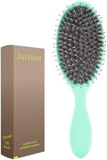 Boar Bristles Hair Brush for Women and Men, Detangling Hair Brush for Smoothing Massage Add Shine, Nylon&Boar Bristles Detangler brush for Hair Healthy (1 Pack-MintGreen) by aestheticspracticality