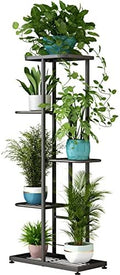 LINZINAR 5 Tier Plant Stand Indoor Outdoor Metal Flower Pot Display Shelf by LINZINAR