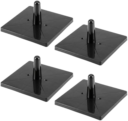 4 Pack Plastic Wig Head Stands Non-Topple Square Base – 7"x7"x3.3" Mannequin Holder for Tabletop Display, Styling, Cosmetology Manikin, Hats, Wigs, Hairpieces & Masks (Black) - Image 7