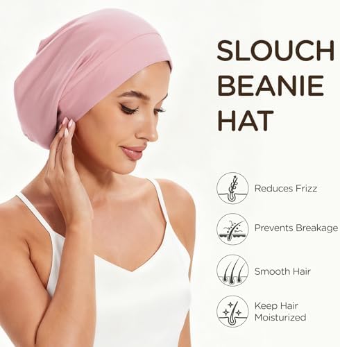 2Pcs Satin Lined Bonnet for Sleeping for Women Men - Image 3