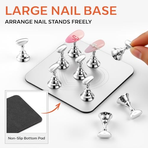 Makartt Strong Magnetic Nail Stand: Press-On Nail Holder with Metal Base - Image 2