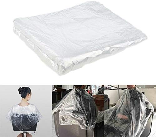 100 Pcs Disposable Hair Salon Capes,51x36 inch Waterproof Shampoo Barber Hair Cutting Cape for Barbershop and Salon Hairdressing,Suit for Kids Adults - Image 4