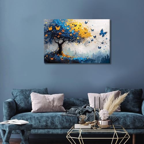 EEYNAQQ Tree of Life Wall Art 16x24 Inch Butterfly Picture Canvas Painting - Image 3