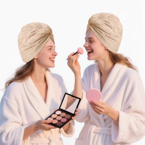 Microfiber Hair Drying Towel Wrap,Hair Turbans Towel for Wet Hair - Image 4