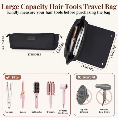 BAREFOOT CARIBOU Hair Tools Travel Bag and Heat Resistant Mat (Mesh Black) - Image 3