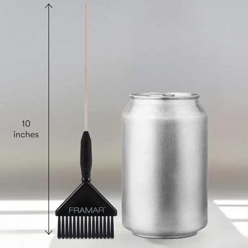 Framar Pin Tail Hair Color Brush Set, Hair Dye Brush Kit – 2 Pack Black - Image 7
